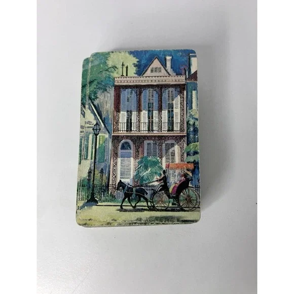 VTG New Orleans Scene Horse Drawn Carriage Playing Cards Western Publishing Co - Picture 1 of 7